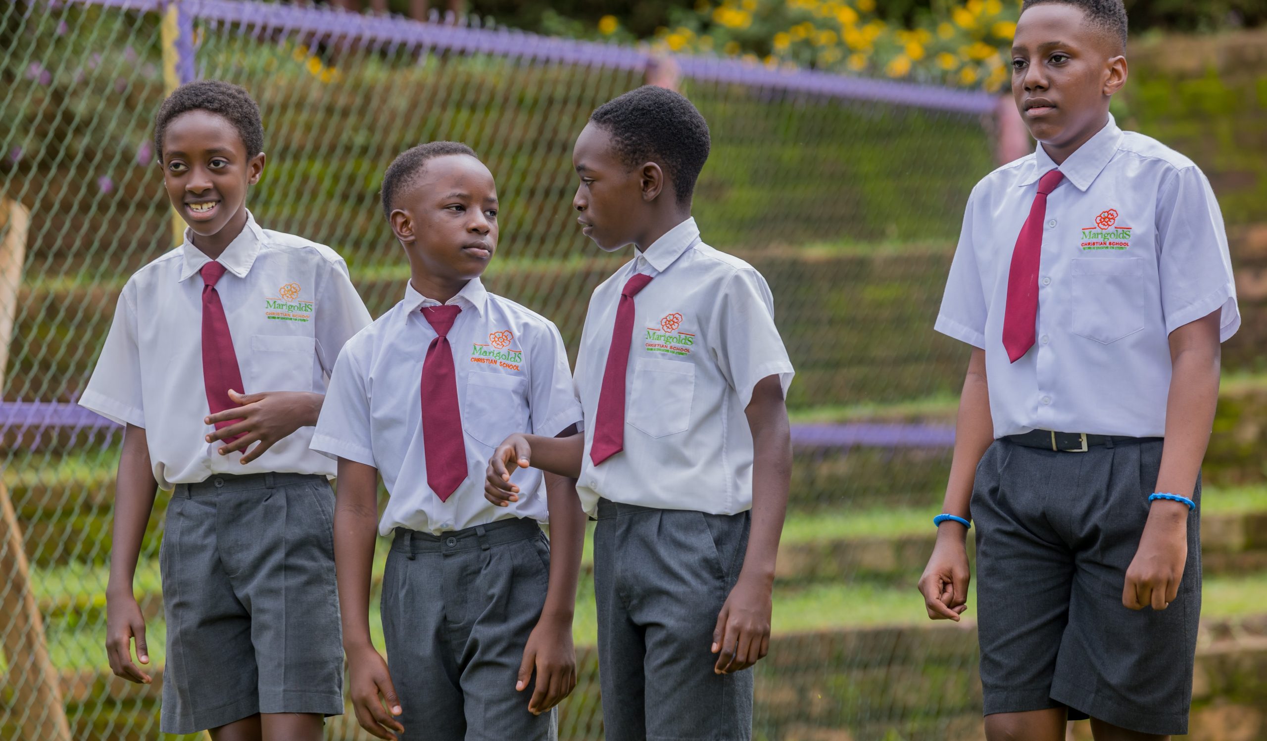 Year 6 learners taking a casual walk