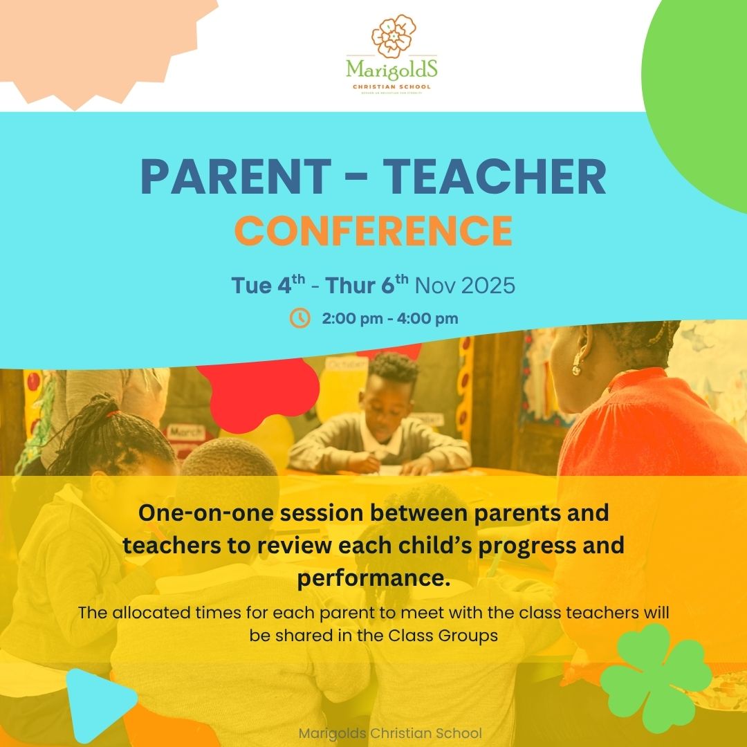 Parent Teacher Conference from Tuesday 4th to Thursday 6th October, 2025